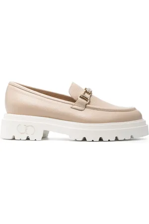 Casadei Logo-engraved hardware leather mocassins