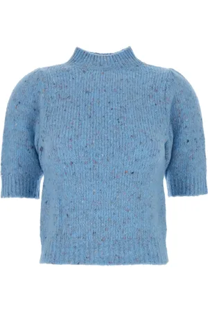 I BLUES Puff-sleeve knitted top