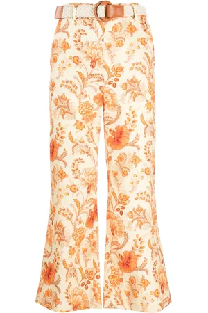 ZIMMERMANN Junie floral-print linen trousers