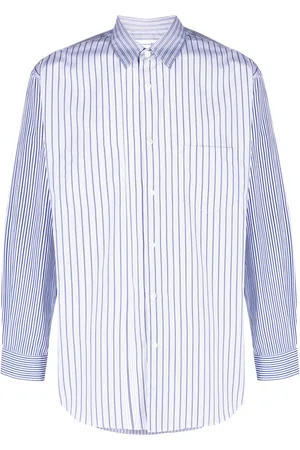 Comme des Garçons Striped long-sleeve cotton shirt