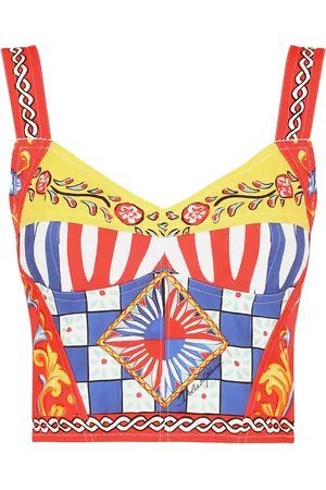 Dolce & Gabbana Carretto-print bustier top