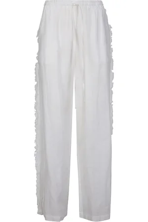 P.A.R.O.S.H. Frayed linen trousers