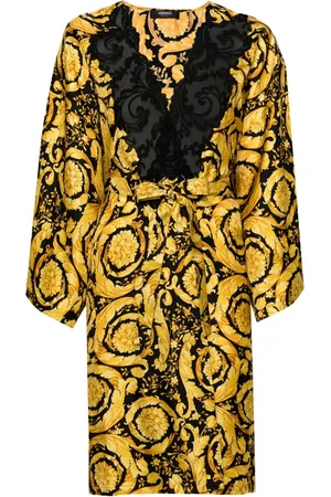 VERSACE Barocco-print silk robe
