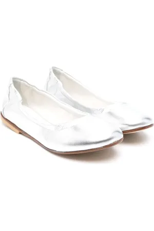 MONTELPARE TRADITION Metallic-finish ballet flats