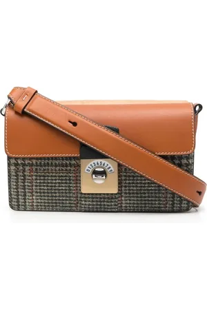 Maison Margiela Plaid-check print panel shoulder bag