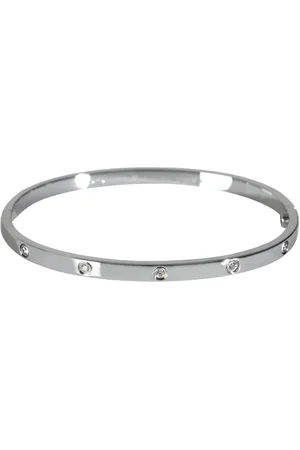 Cartier 18K white gold Love diamond bangle