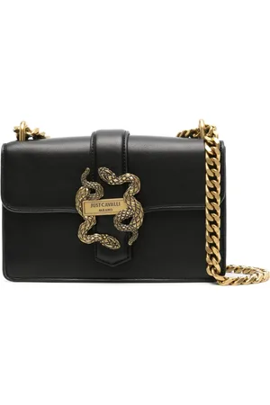 Roberto Cavalli Metallic-snake shoulder bag
