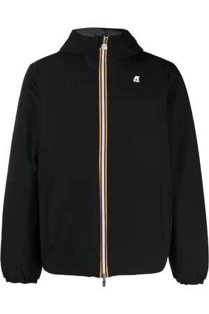 K-Way Reversible logo-patch hooded jacket