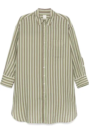 120% Lino Striped shirt dress