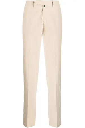 LUIGI BORRELLI NAPOLI Straight-leg cotton chinos