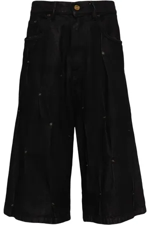 Kusikohc Multi Rivet denim shorts