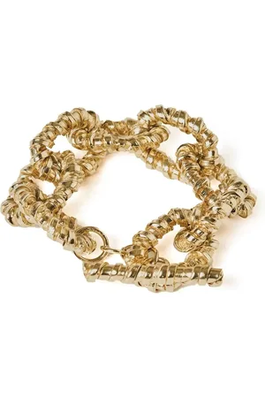 Paola Sighinolfi Jumbo hammered Classico bastille link bracelet