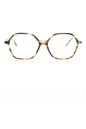 GIGI Tortoiseshell geometric-frame glasses
