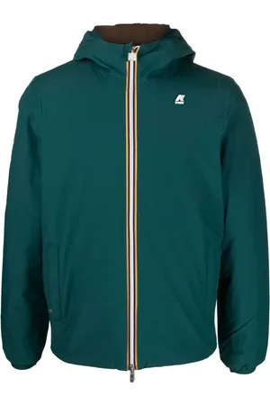 K-Way Logo-appliqué hooded jacket