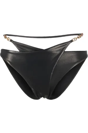 VERSACE Greca-detailed layered bikini bottom