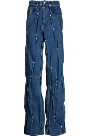 Kusikohc Rivet-detail straight-leg jeans