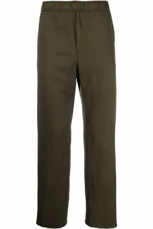 Etro Logo-tape detail straight-leg trousers