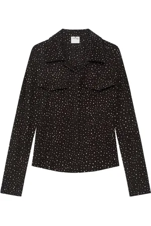 Courrèges Splattered-paint print shirt
