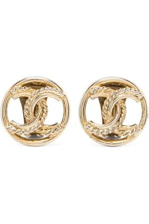 CHANEL 1970s CC-logo clip-on earrings