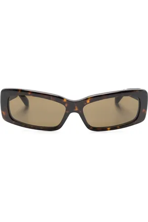 Balenciaga Tortoiseshell rectangle-frame sunglasses
