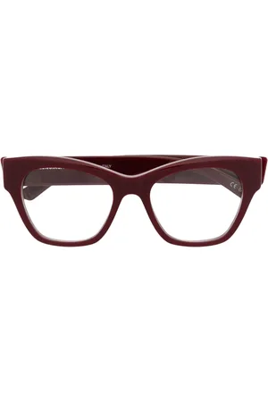 Balenciaga Logo-engraved cat-eye glasses