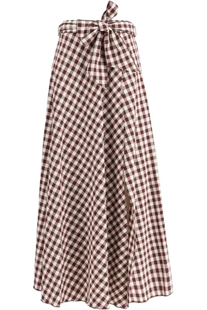 FORTE FORTE Gingham check pattern skirt