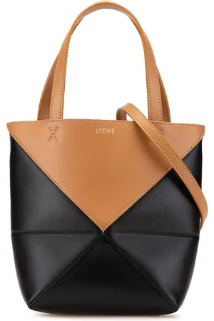 Loewe 2010-2025 Mini Bicolor Calfskin Puzzle Fold Tote satchel