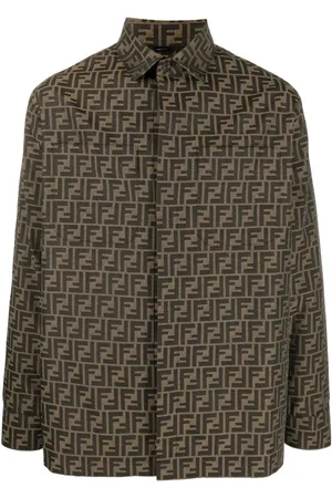Fendi Monogram-pattern shirt jacket