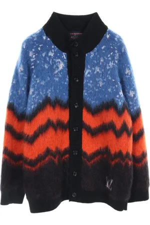 LOUIS VUITTON 2010s logo chunky wool cardigan