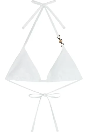 VERSACE Medusa-plaque chain-detail bikini top