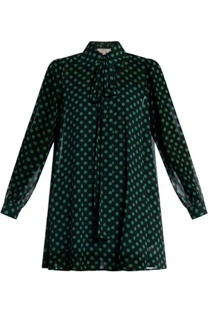 Michael Kors Polka-dot pussy-bow mini dress