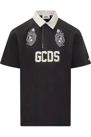 GCDS Flowers logo polo shirt