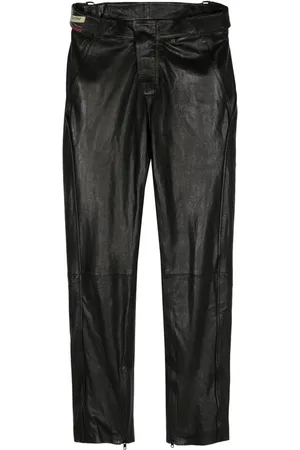 MARTINE ROSE Straight-leg leather trousers