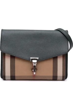 Burberry 2000-2017 House Check Canvas and Leather Derby Macken crossbody bag