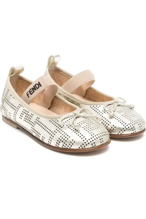 Fendi Perforested logo ballet flats
