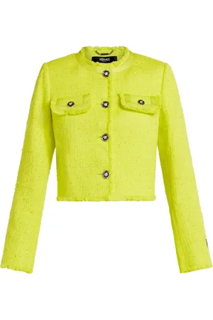 VERSACE Medusa Head-buttons tweed jacket