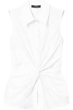 Twin-Set Twisted-front sleeveless shirt