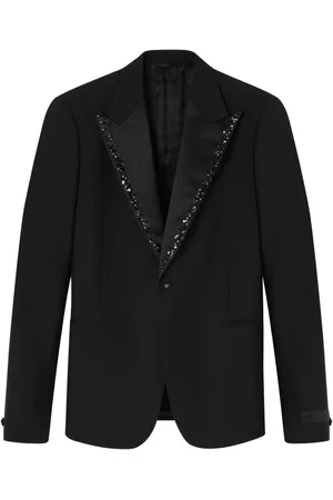 VERSACE Pailette-embellished single-breasted blazer