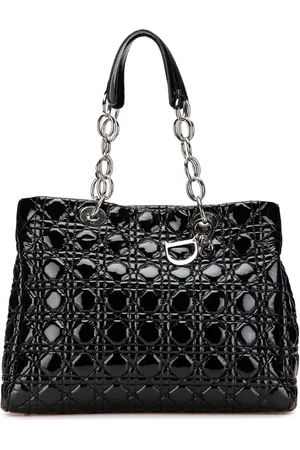 Dior 2010 Large Patent Cannage Lady Dior Soft Shopping tote bag
