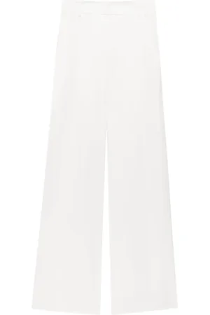 Another Tomorrow Wide-leg pleated linen trousers