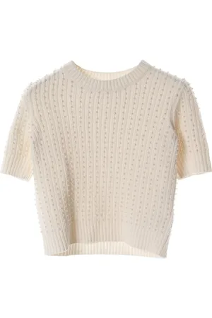 Chloé 2010s faux-pearl-embellished T-shirt
