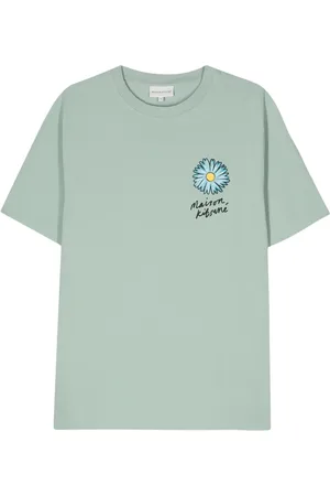 Maison Kitsuné Floral-print cotton T-shirt