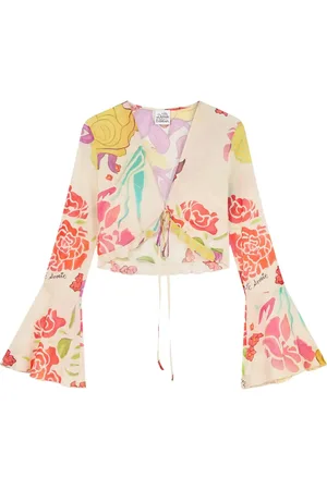 Donde Esteban Floral-print cropped blouse