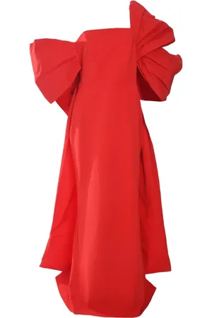 Marchesa Notte Draped taffeta dress