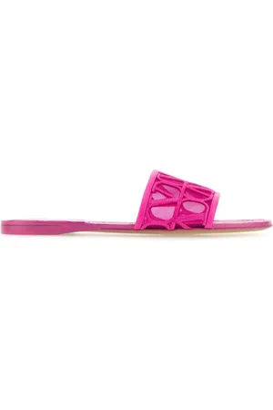 VALENTINO GARAVANI Toile Iconographe mesh slides
