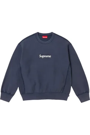 Supreme Washed box logo "SS 25 - Navy" sweatshirt