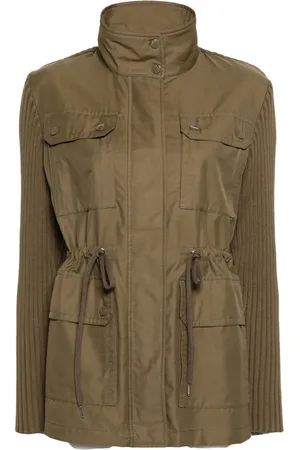 Moncler Panelled ribbed-knit jacket