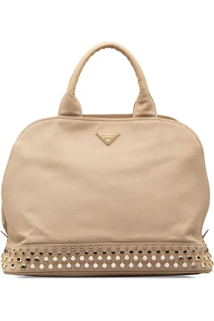 Prada 2013-2023 Canapa Studded Dome Shopping tote bag