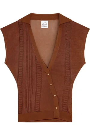 Donde Esteban Guayabera semi-sheer top