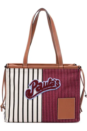 Loewe 2000-2024 Paulas Ibiza Large Canvas Stripes Cushion tote bag